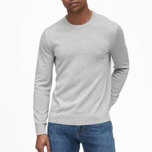 Banana Republic Light Gray Crew Neck Pullover Sweater Size XXL Men